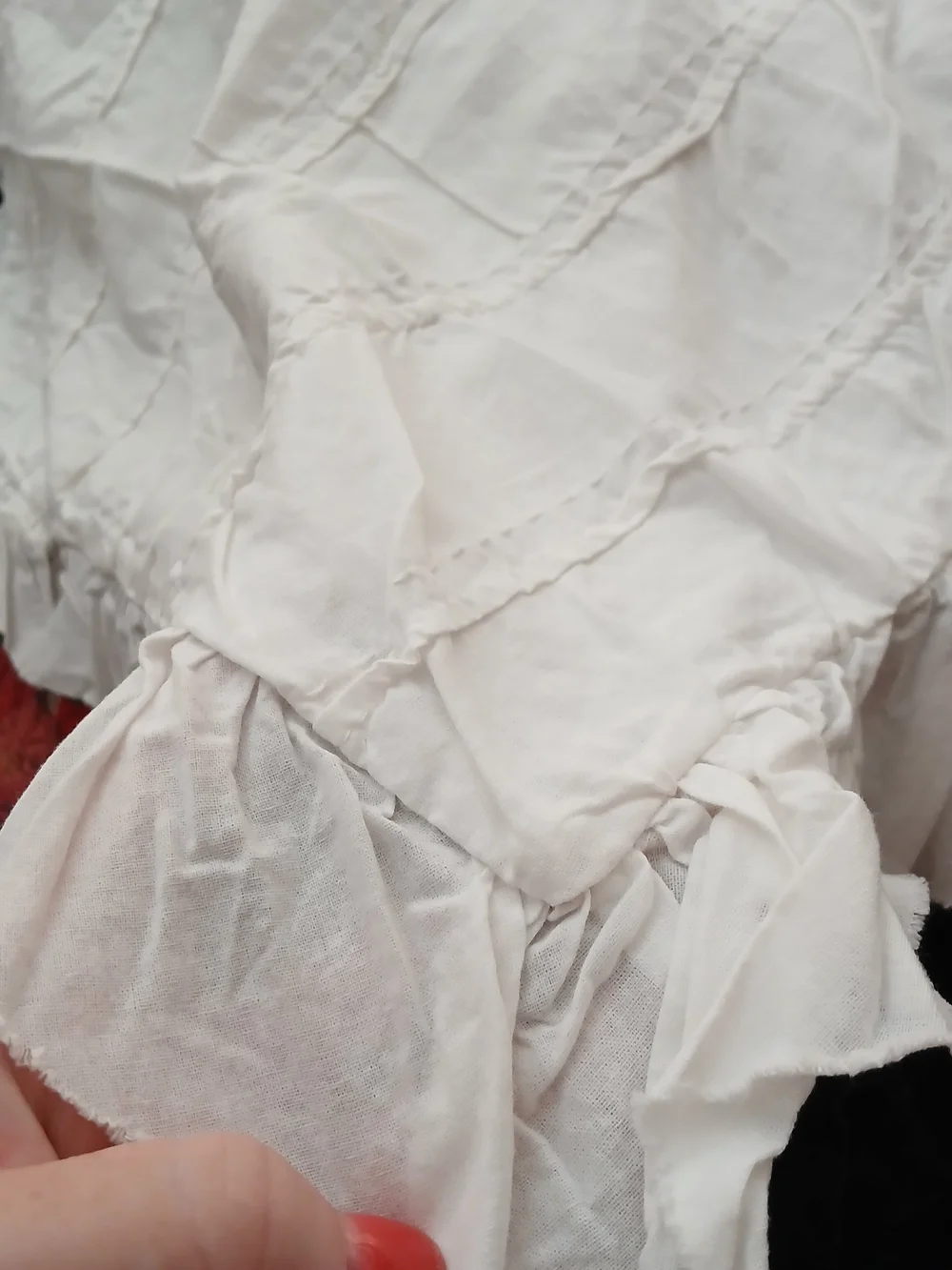Simply Shabby Chic White Ruffled Cotton Pillow Sham Pair